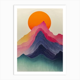 Sunrise Over The Mountains 6 Art Print