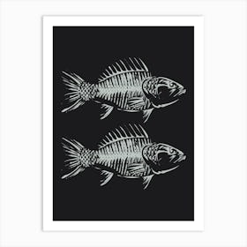 Fish Skeletons Art Print