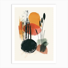 Radiant Tides Of Geometric Motion Mid Century Style Art Print