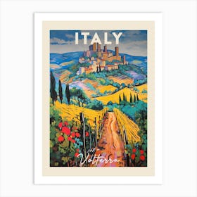 Volterra Italy 4 Fauvist Painting Travel Poster Art Print