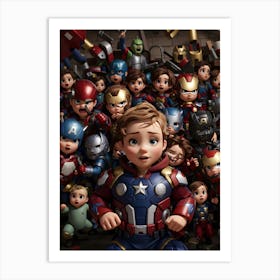 Baby Avengers Art Print