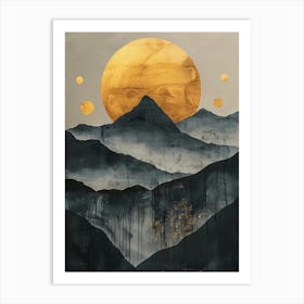 Sunset In The Mountains 2 Art Print