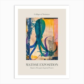 Octopus 2 Matisse Inspired Exposition Animals Poster Art Print
