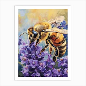 Andrena Bee Storybook Illustration 25 Art Print