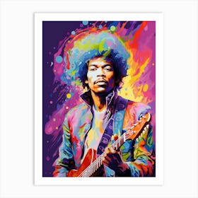 Jimi Hendrix Vintage Portrait 2 Art Print
