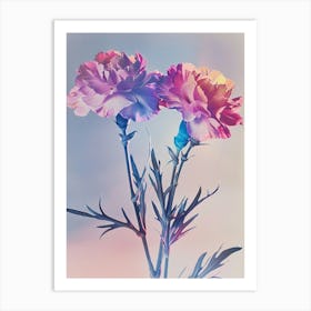 Iridescent Flower Carnation 2 Art Print