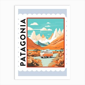Patagonia 1 Travel Stamp Poster Art Print