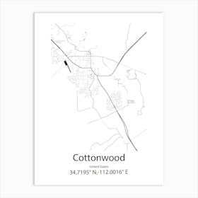 Cottonwood Heights,United States Minimalist Map Art Print