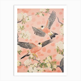 Vintage Japanese Inspired Bird Print Falcon 1 Art Print