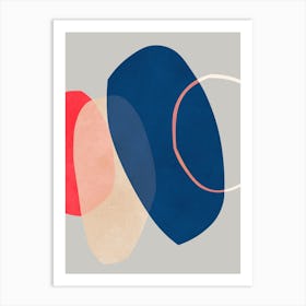 Expressive abstract shapes 1 Art Print