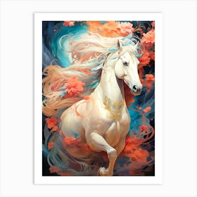 White Horse In The Sky Art Print