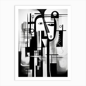 Mystery Abstract Black And White 2 Art Print