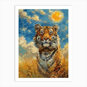 Tiger In The Grass 1 Art Print