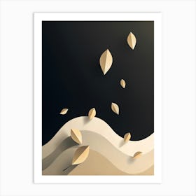 Autumn Leaves In The Wind Art Print