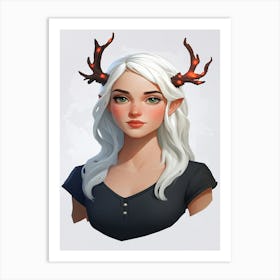 Elf Girl Art Print