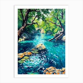 River In The Woods Art Print