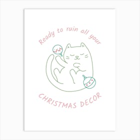 Paw-some Christmas Art Print