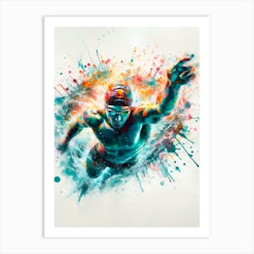 Swimmer In The Water Art Print