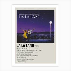 La La Land 2016 Minimalist Movie Poster 1 Art Print