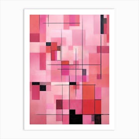 Geometric Pink Art Print