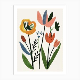 Painted Florals Tulip 2 Art Print
