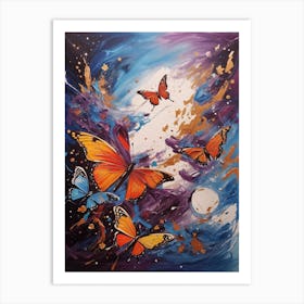 Butterflies In The Sky Art Print