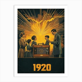 Aihrgdesign A Vintage Poster Celebrating The Rise Of Radio Br 4d2e36c0 30ea 45fd 8c00 7e6b7baebb8f 0 Art Print