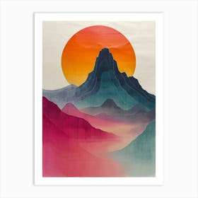 Sunset In The Mountains 67 Art Print