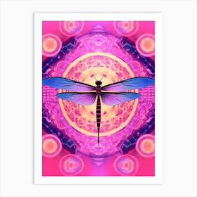  Dragonfly Roseate Skimmer Orthemis Ferruginea Pink And Purple  Art Print