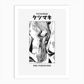 OnePunch Man Tatsumaki Black and White Art Print