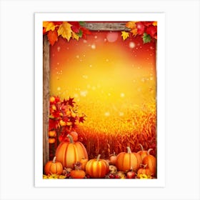 Autumn Sale Banner Vibrant Oranges Deep Reds And Warm Golds Spotlight Festive Design Leaves Gent 2 1 Art Print