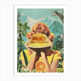 Yellow Jelly Retro Collage 3 Art Print