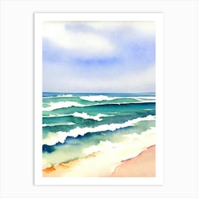 Moffat Beach 2, Australia Watercolour Art Print