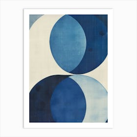 Blue Circles 6 Art Print