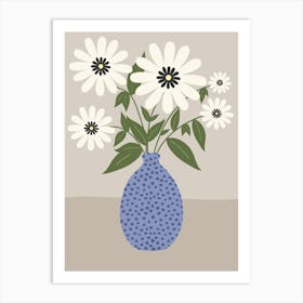 Flower Arrangement In Vase Art Print