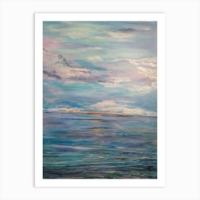 Sunset Over The Ocean Art Print