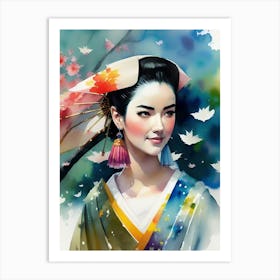 Geisha Painting Art Print