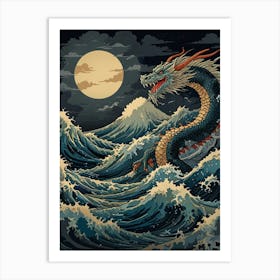 Dragon In The Sea Art Print