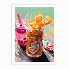 A Frapuccino Oil Painting 2 Art Print