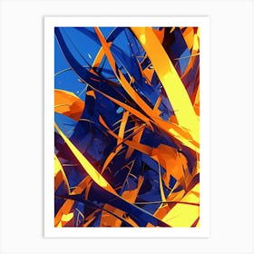 Abstract Blue And Orange 1 Art Print