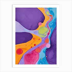 Abstract Painting Of Colored Liquid Art Print