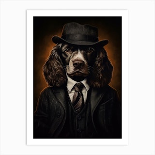 DOGS GOLDEN RETRIEVER GANGSTER STYLE Poster for Sale by KAZUDESIGNART