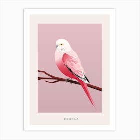 Minimalist Budgerigar 1 Bird Poster Art Print