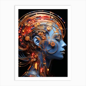 Futuristic Woman Art Print