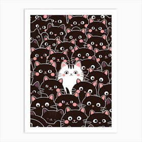 Kawaii Cats 1 Art Print