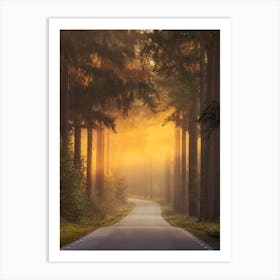 Pursuing The Light At The End Of The Road Art Print