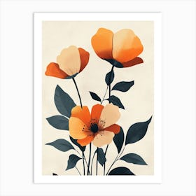 Orange Poppies 8 Art Print