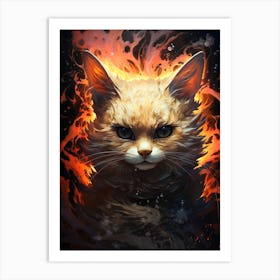 Fire Cat Art Print