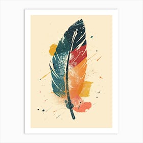 Color Burst Mid Century Style Art Print