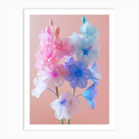 Dreamy Inflatable Flowers Delphinium Art Print